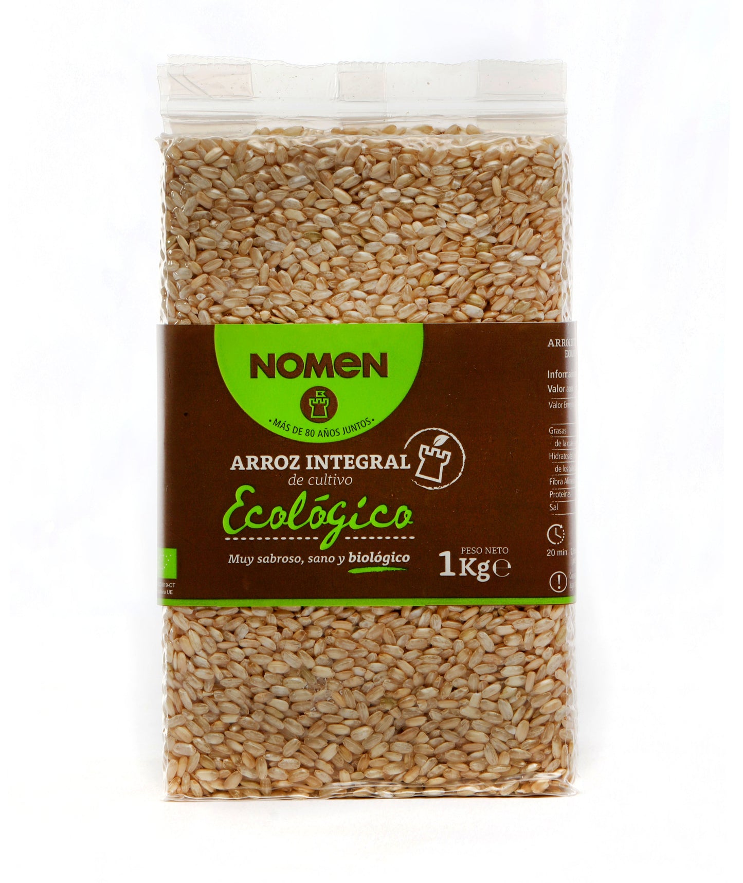 Arroz Integral de cultivo Ecologico, Rundkornreis - 1kg
