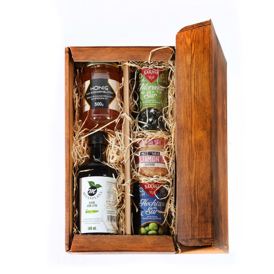 Geschenkkorb "Holzoptik" - Leer